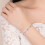Crystal Heart Charm Bracelet 925 Sterling Silver 8