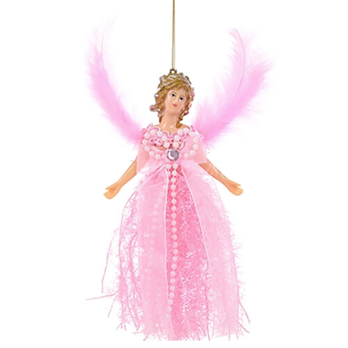 Pink plush angel tree topper 7.5 inches 1