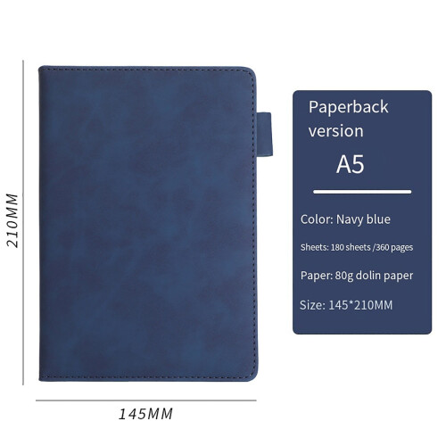 A5 Blank Journal Notatbok Hardcover Lær 360 Sider 1