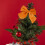 Velvet Christmas Bows with Stuffed Tree Topper 4.13x4.33 5