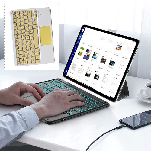 Wireless Bluetooth Keyboard with Touchpad 104 Keys 2