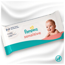 Pampers Sensitive Baby Wipes Plastic Free 1 Pack of 52 Wipes 780 Baby