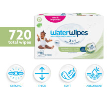 WaterWipes Sensitive Baby Toddler Wipes 720 Count 12 Packs 3In1 Clean