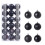 Black Christmas Tree Ball Ornaments 36 pcs 6 cm 7