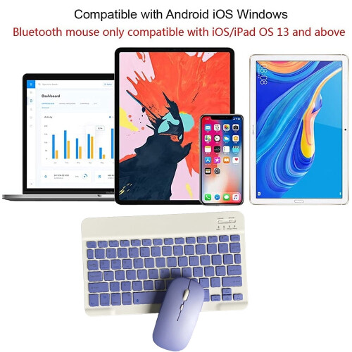 Bluetooth keyboard and mouse combo rechargeable ultra-slim 2