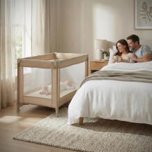 Red Kite Sleeptight Travel Cot Biscotti