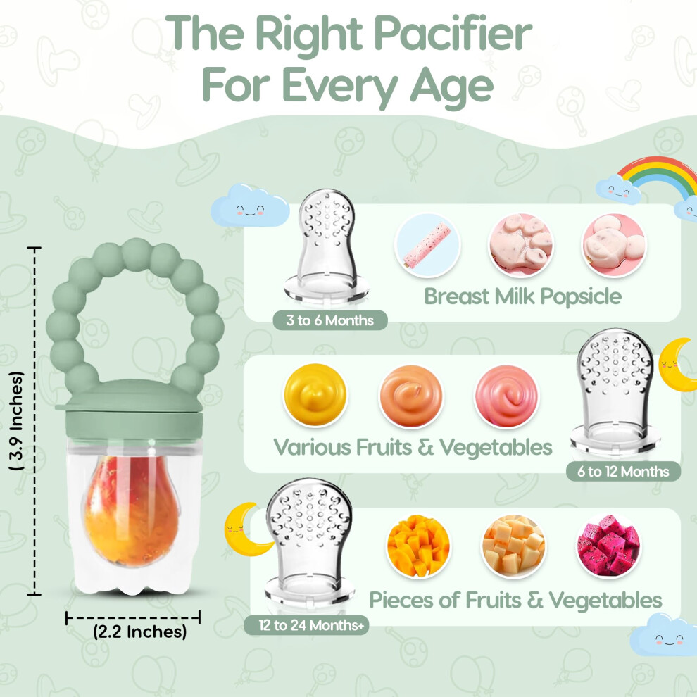 O'doe O’doe Baby Fruit Feeder Teething Dummy Baby Food Feeder Pacifier Wit