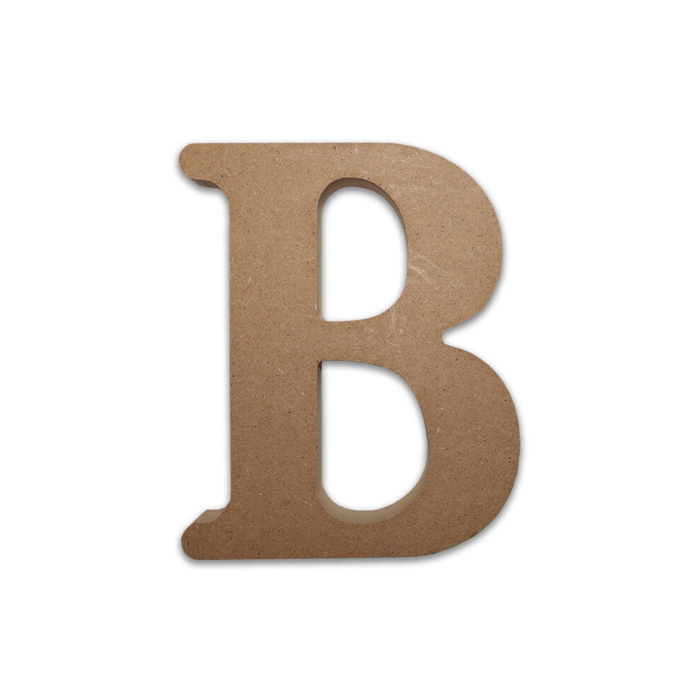 Habercrafts Mdf Letter B Large Free Standing Wooden Letter 13Cm High X 2Cm Deep F