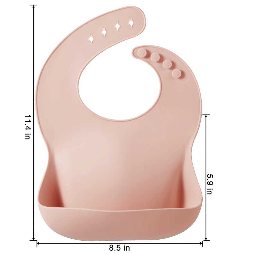 Pandaear 3 Pack Silicone Baby Bibs For Weaning – Waterproof Food Grade