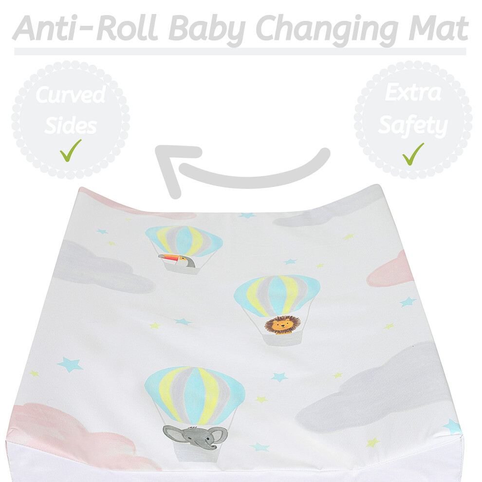 Babycurls Deluxe Antiroll Pvc Wedge Nappy Baby Changing Mat With Curve