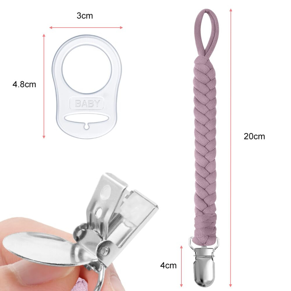 Aolso Dummy Clips Pacifier Chain 4Pcs Dummy Pacifier Chain With 4Pcs C