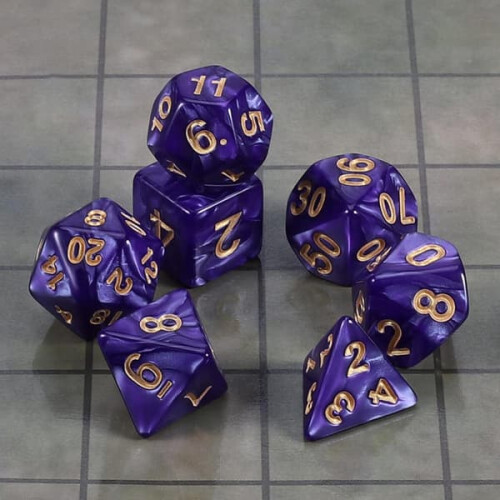 DND polyhedral dice set with bag 7-piece 1