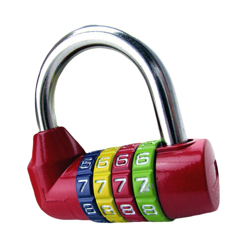 Digital Combination Padlock 4-Digit Red 2