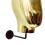 Wall-Mounted Hat Rack with Metal Mannequin Head Gold 2