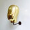 Wall-Mounted Hat Rack with Metal Mannequin Head Gold 4