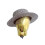 Wall-Mounted Hat Rack with Metal Mannequin Head Gold 6