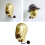 Wall-Mounted Hat Rack with Metal Mannequin Head Gold 7