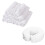 DOLITY Lot de 12 housses d'appui-tête de table blanches 6