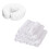 DOLITY Lot de 12 housses d'appui-tête de table blanches 7