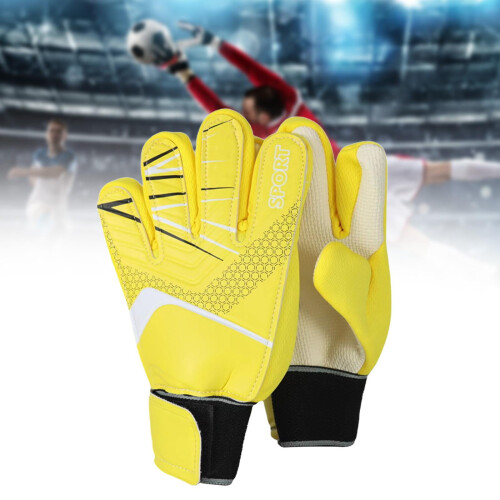Children's Soccer Gloves Yellow Size Small 1