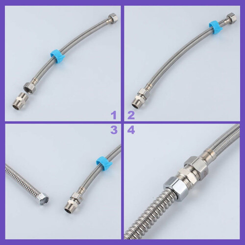 Shower Hose Extension Pipe Universal 2 pcs 1