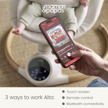 Mamas Papas Alto Smart Baby Swing Touchscreen Multi Speed Melodies Bl