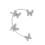 Butterfly Ear Cuffs Silver 1 Pair 2