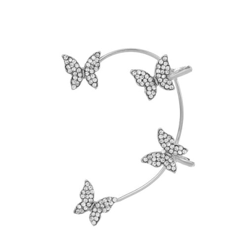 Butterfly Ear Cuffs Silver 1 Pair 2