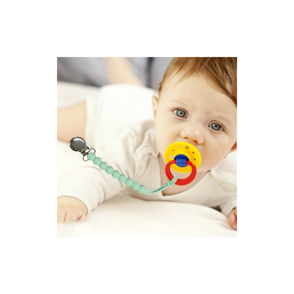 Bouesa Dummy Clips For Girls Baby Dummy Clip Boys Pacifier Silicone Cl