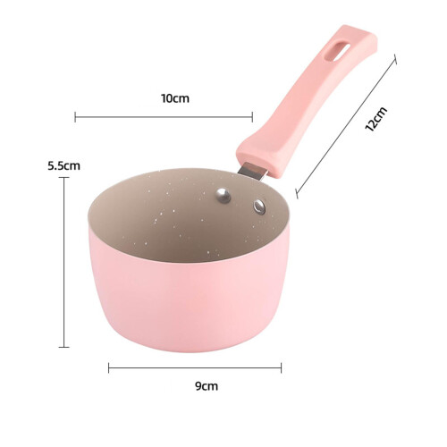Butter Warmer Saucepan Ceramic Nonstick Pink 1.5L 1