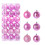 Pink Christmas Tree Ornaments 36pcs 1.57 inch 3
