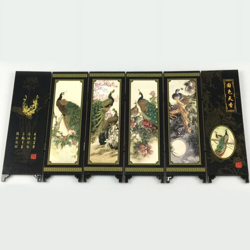 Peacock Screen Room Divider Wood 6-Panel 2