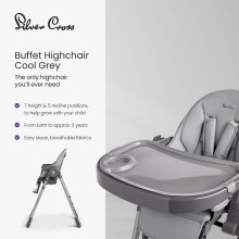 Silver Cross Buffet Highchair with Silicone Tray Baby Chair Portabl