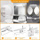 LED bathroom wall lamp cold white 6000K 6W 30cm IP44 3