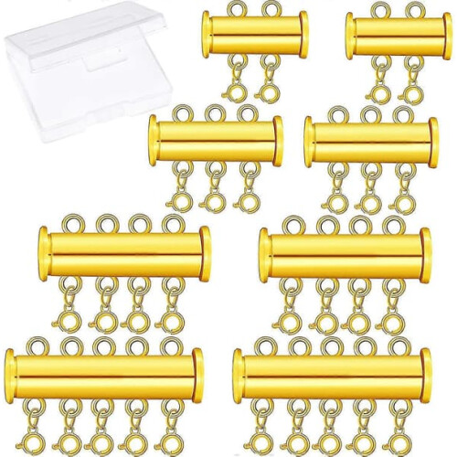Slide Lock Necklace Links 4 Sizes 8 Pieces with Storage Box 1