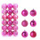 Hot Pink Christmas Balls Shatterproof 36pcs 4
