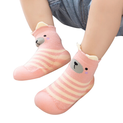 Kinder-Strickpantoffeln mit weicher Gummisohle 2