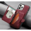 JEEHOOD 3-in-1 foldable wallet case for iPhone 13 Mini red 2
