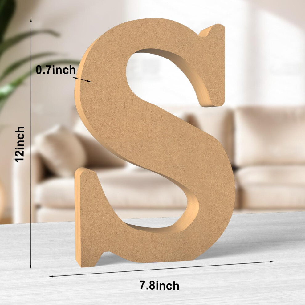 Aruatu 12 Inch Balsa Wooden Letters Unfinished Wood Letters For Wall D