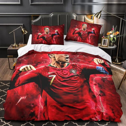 Cristiano Ronaldo football bedding set microfiber single 2