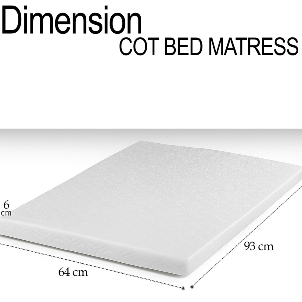 Brillars Baby Travel Cot Mattress – Toddler Bed Crib Extra Thick Foam