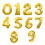 Number Balloons 0-9 Silver Gold Birthday Set 3