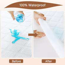 Waterproof Cot Bed Mattress Protector 70 x 140 cm – Soft Noiseless Fi