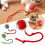 Automatic Cat Ball Toy with Obstacle Avoidance Red 3
