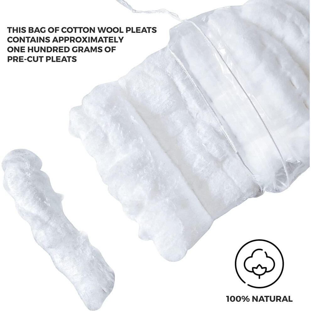 Karrma Ltd. Karrma Ltd Cotton Wool Pleat 100G 100 Pure Soft Absorbent Cotton For