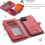Leather iPhone 13 Pro Max case with zipper red 2