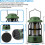 Camping Lantern LED Dimmable IPX4 Waterproof Green 4