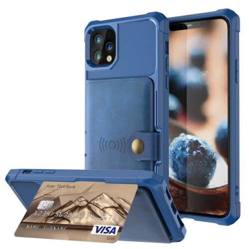 iPhone 11 Pro Max case with card slot red 2