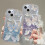 Compatível com iPhone, Capa protetora com glitter de borboleta fofa e pulseira para mulheres/meninas, roxa. 2