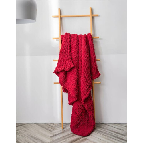 Chenille yarn for crocheted blankets supersoft red 2